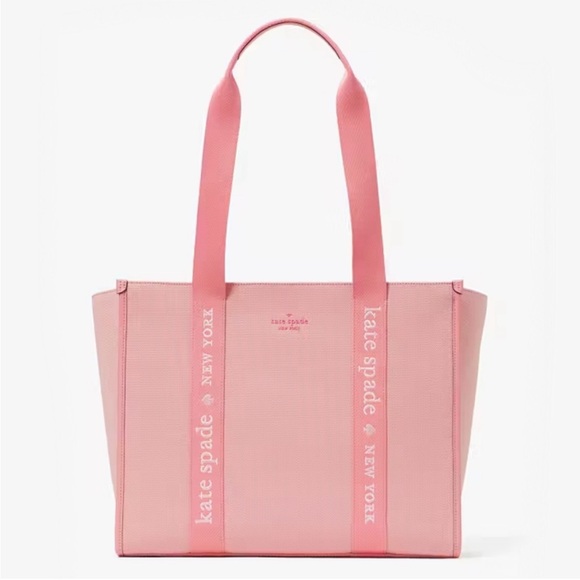 kate spade Handbags - M♠️kate spade Kip Canvas Large Tote Bag, Pink Multi NWT